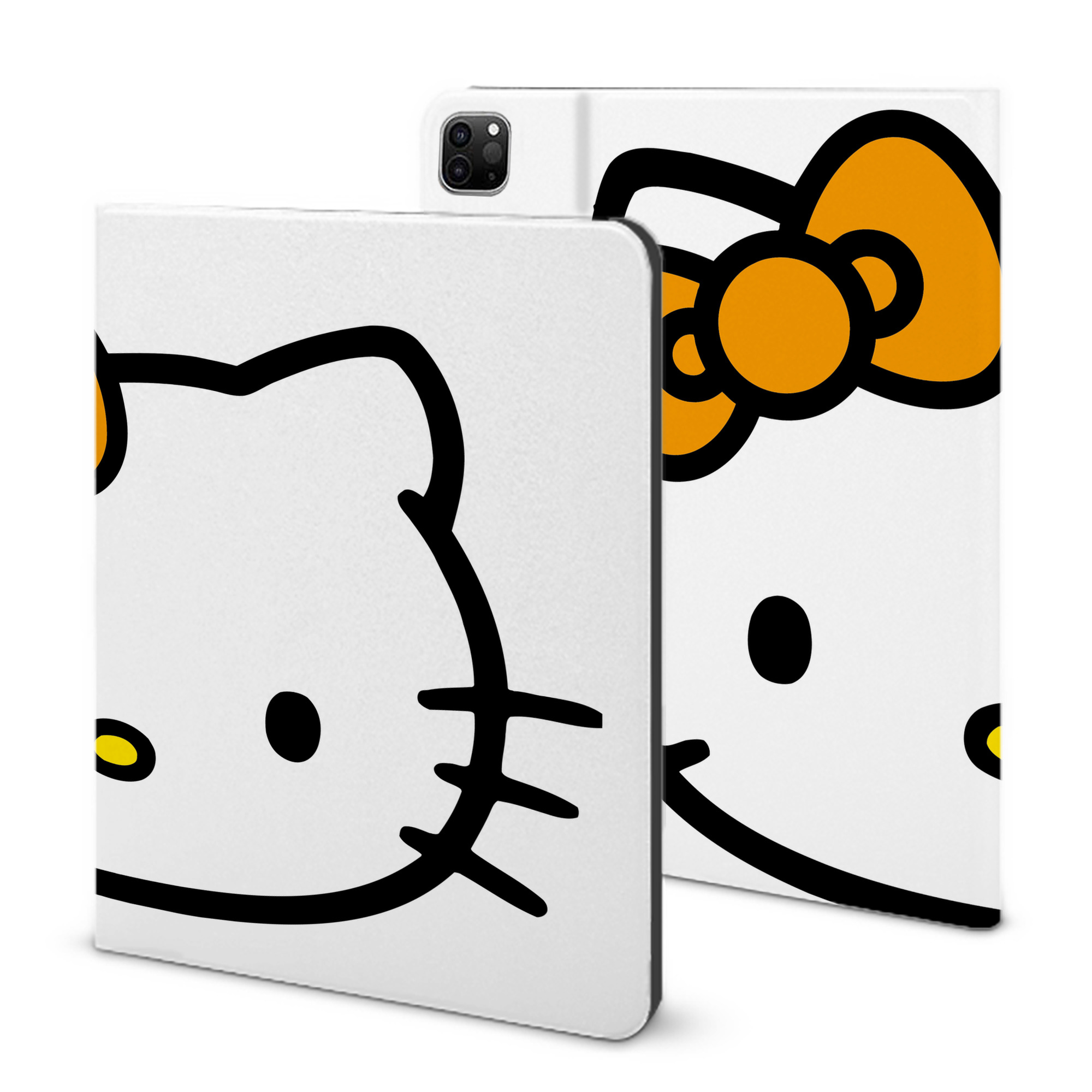 （画像用） Hello Kitty ハローキティ IPad ケース ブック型 PUレザー TPU 耐衝撃 軽量 薄型 ペン収納なし 全面保護 IPad 各モデル対応